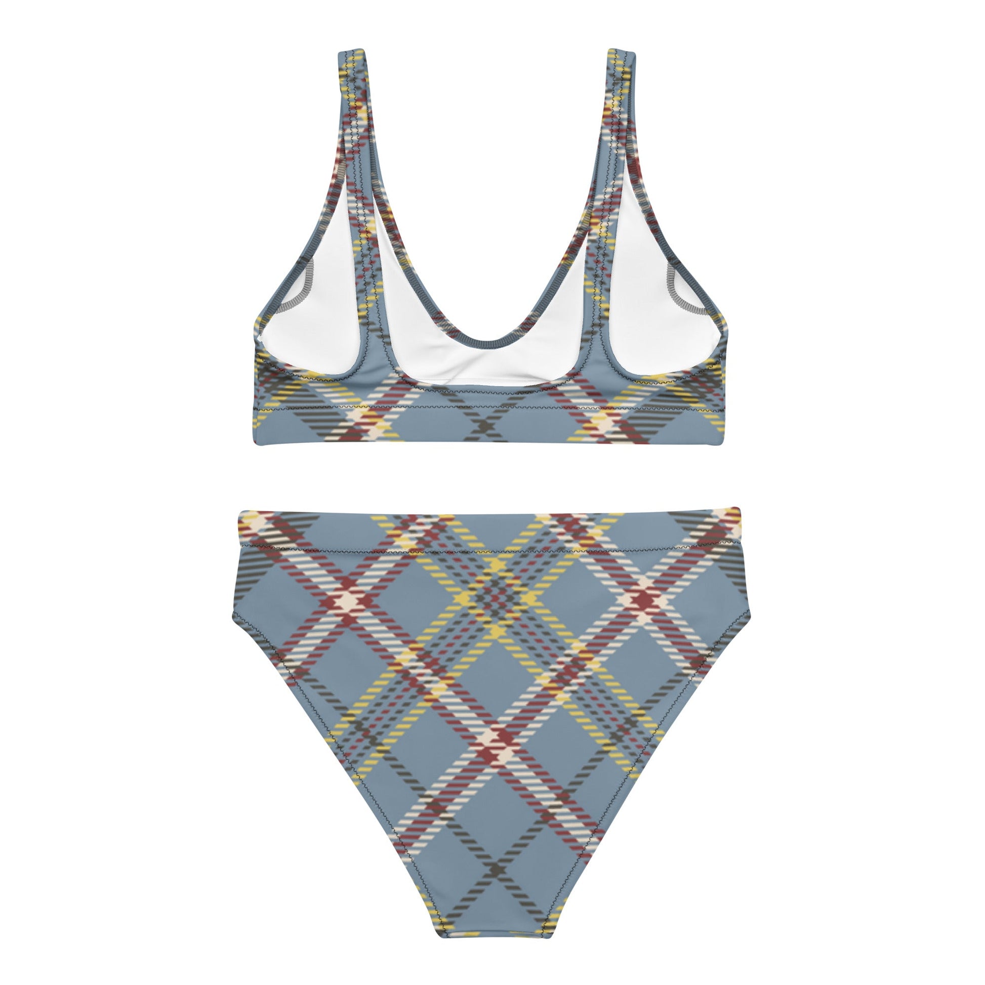 Plaid Print Recycled high-waisted bikini | Unique Everyday Designz Home, Gifts & Apparel A Lid for Every Pot ~Everyday Designz~