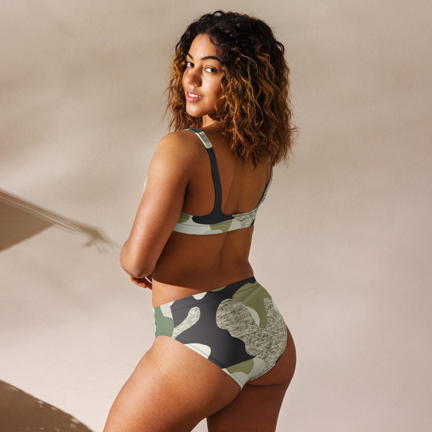 Green Camouflage Recycled high-waisted bikini | Unique Everyday Designz Home, Gifts & Apparel A Lid for Every Pot ~Everyday Designz~