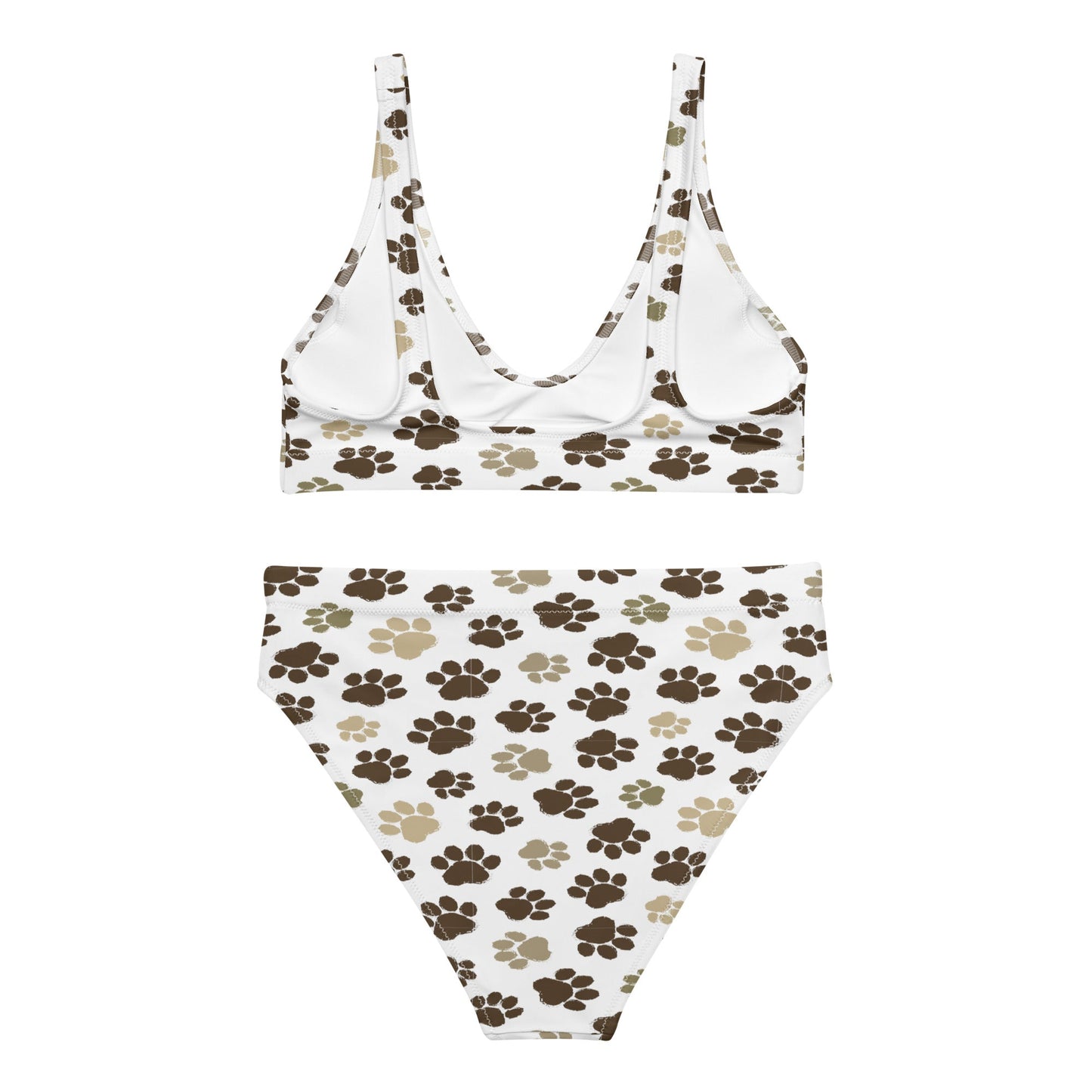 Recycled High-Waisted Bikini Dog Paw Prints | Unique Everyday Designz Home, Gifts & Apparel A Lid for Every Pot ~Everyday Designz~
