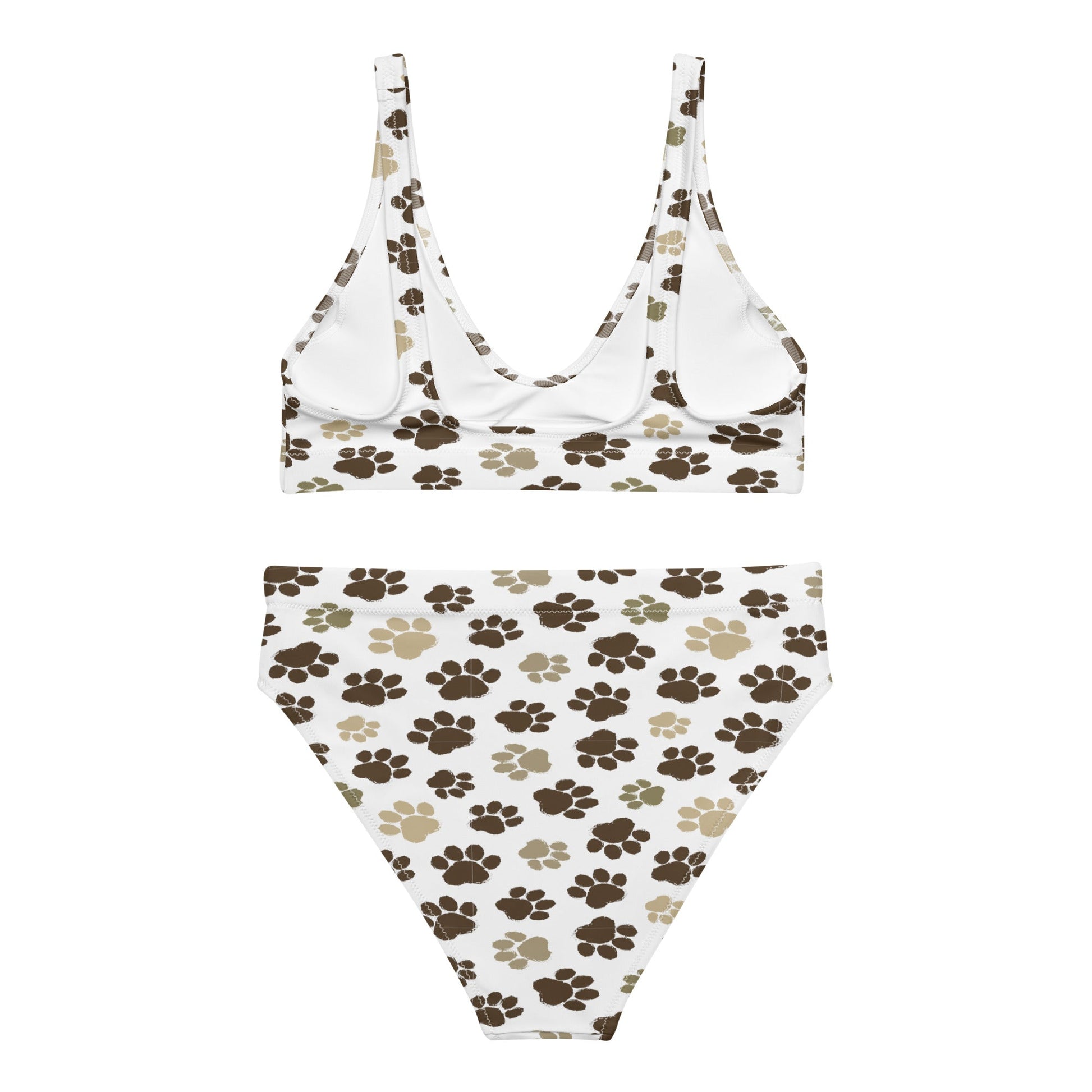 Recycled High-Waisted Bikini Dog Paw Prints | Unique Everyday Designz Home, Gifts & Apparel A Lid for Every Pot ~Everyday Designz~