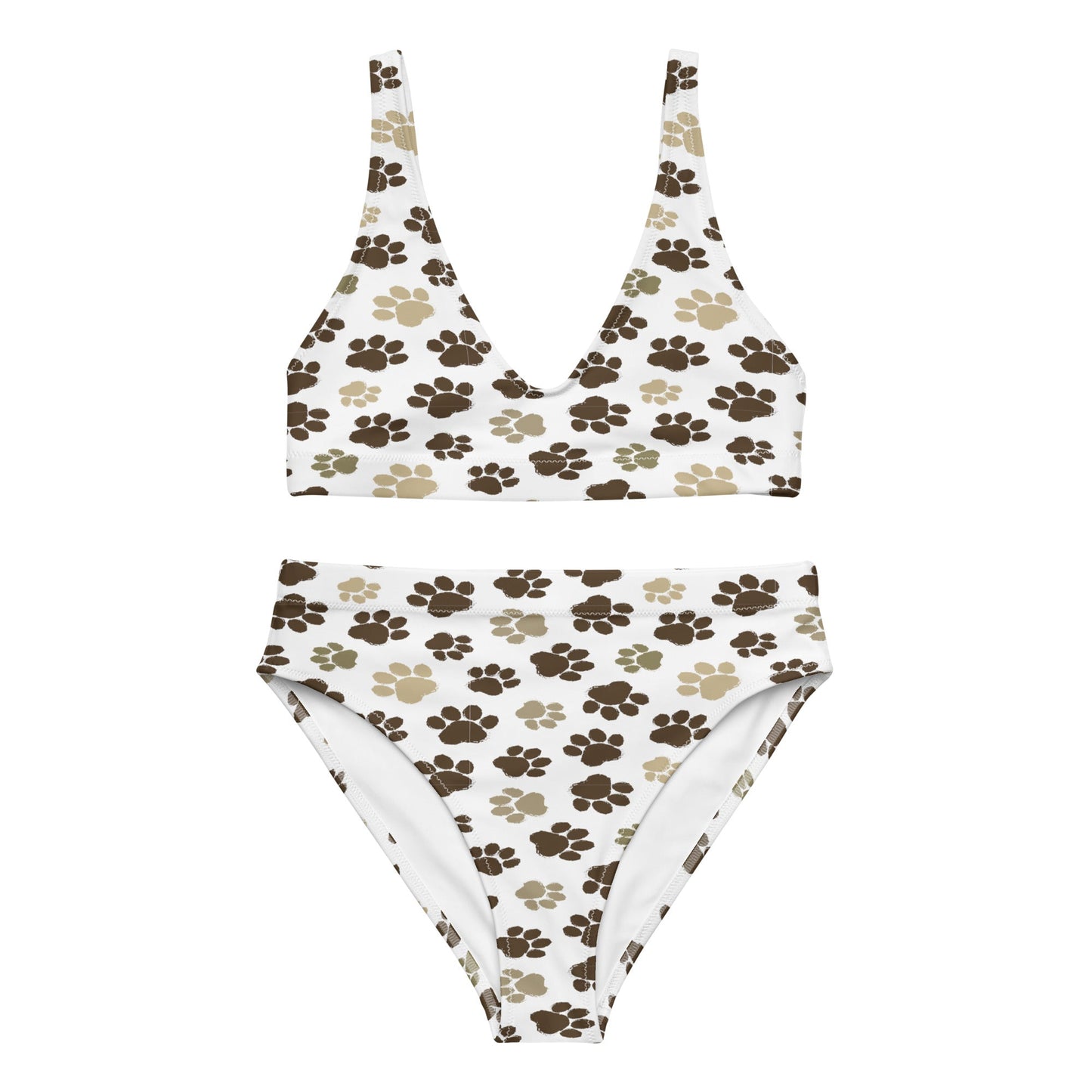 Recycled High-Waisted Bikini Dog Paw Prints | Unique Everyday Designz Home, Gifts & Apparel A Lid for Every Pot ~Everyday Designz~