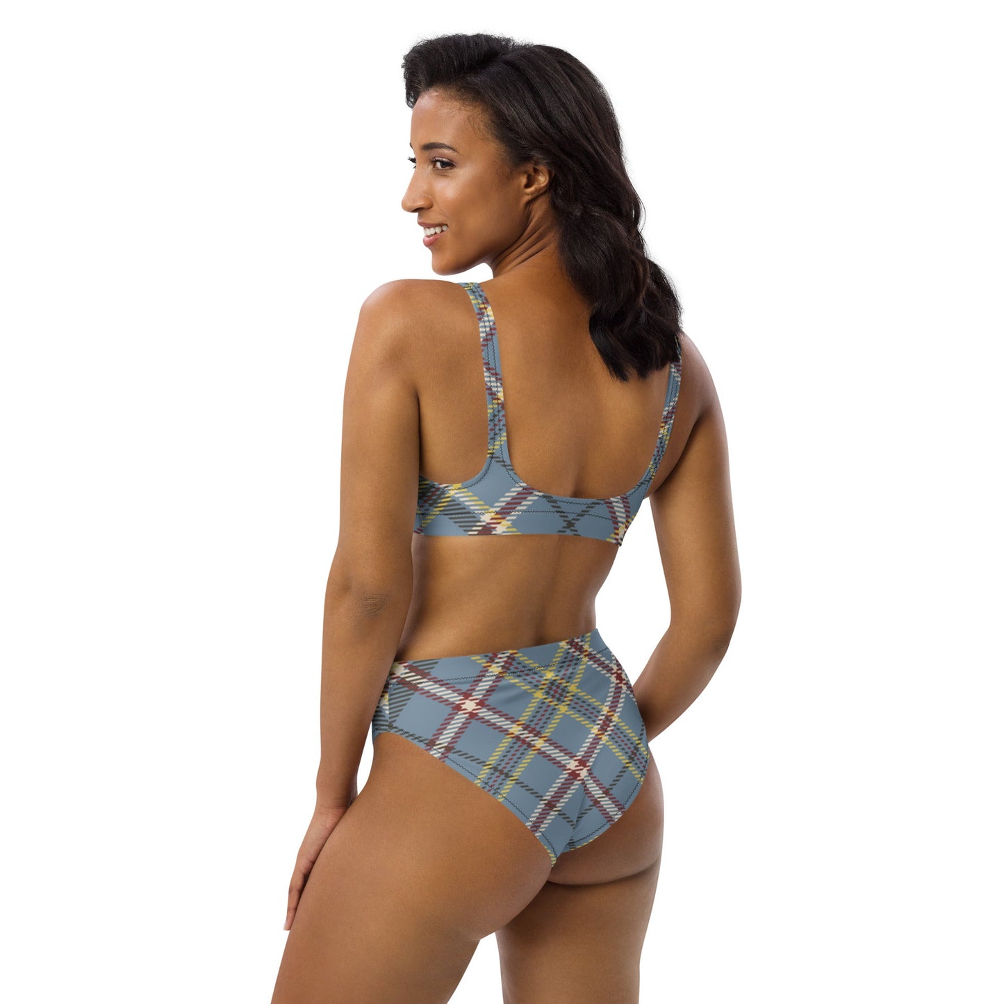 Plaid Print Recycled high-waisted bikini | Unique Everyday Designz Home, Gifts & Apparel A Lid for Every Pot ~Everyday Designz~