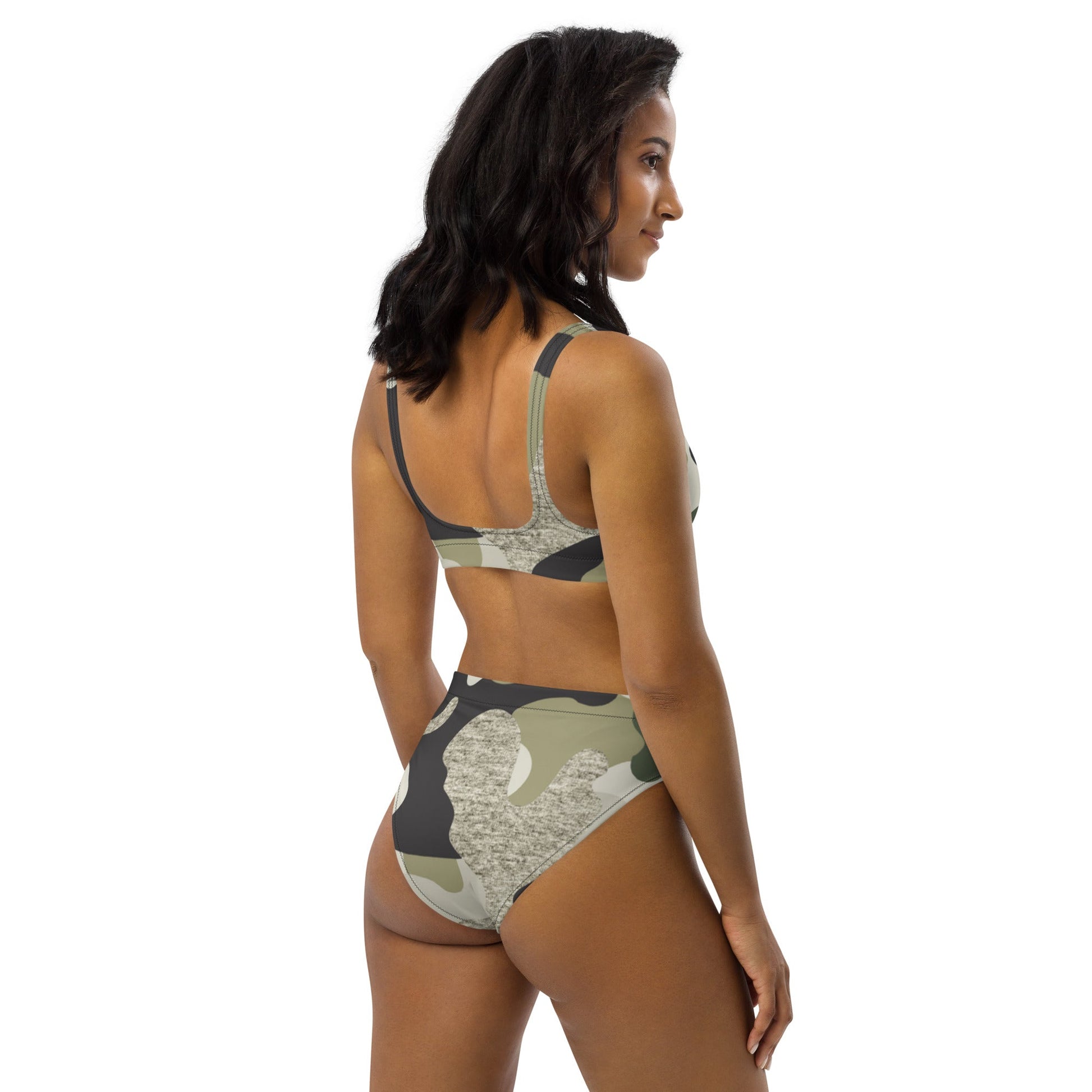 Green Camouflage Recycled high-waisted bikini | Unique Everyday Designz Home, Gifts & Apparel A Lid for Every Pot ~Everyday Designz~