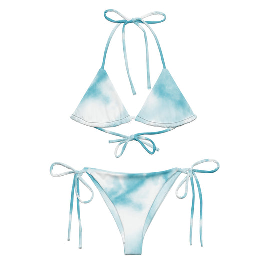 Sky Blue All-over print recycled string bikini | Unique Everyday Designz Home, Gifts & Apparel A Lid for Every Pot ~Everyday Designz~