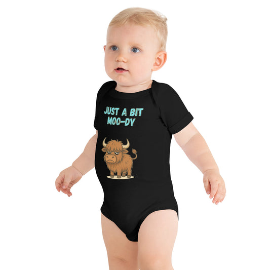 Baby short sleeve one piece - Just a Bit Moo-Dy | Unique Everyday Designz Home, Gifts & Apparel A Lid for Every Pot ~Everyday Designz~
