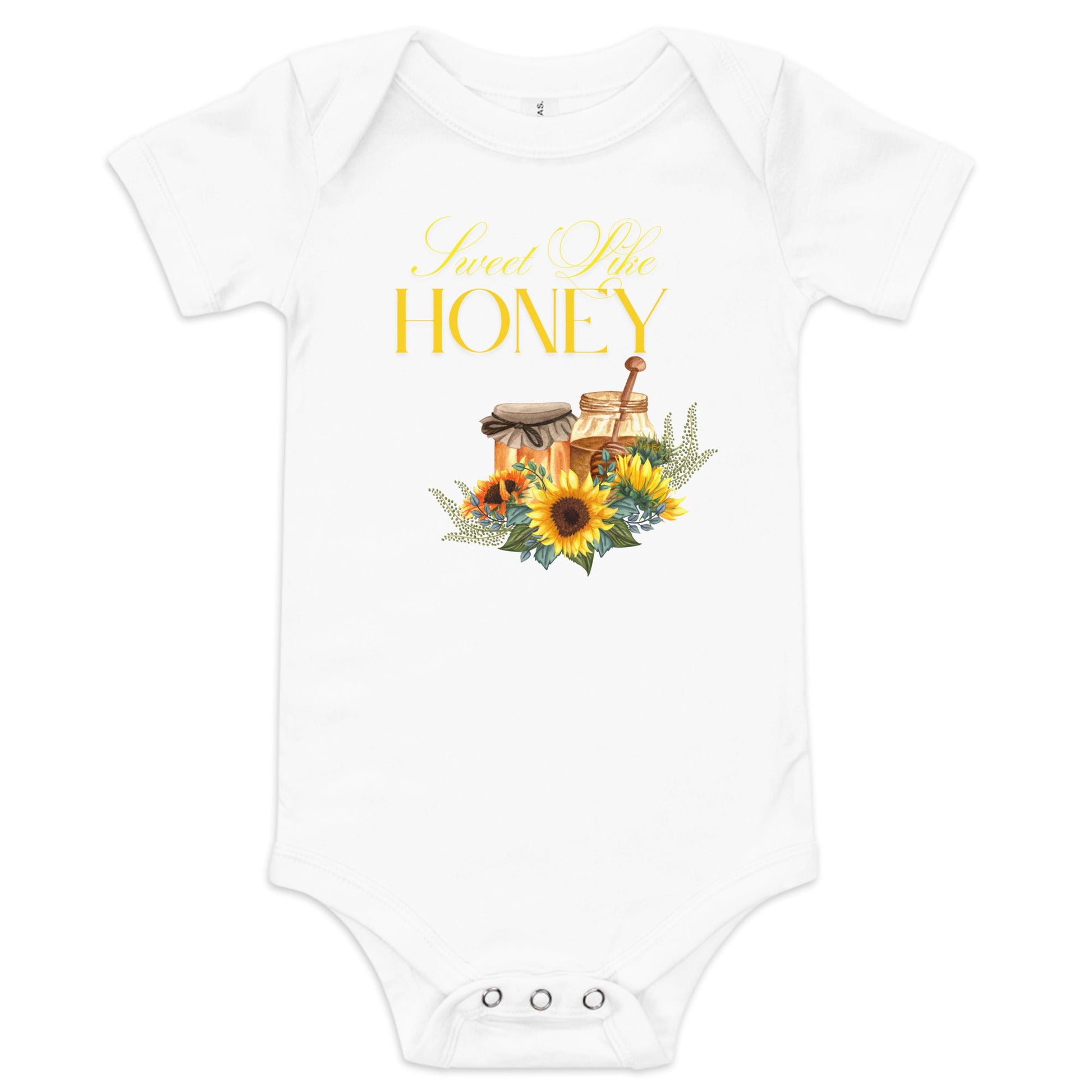 Baby short sleeve one piece - Sweet Like Honey | Unique Everyday Designz Home, Gifts & Apparel A Lid for Every Pot ~Everyday Designz~