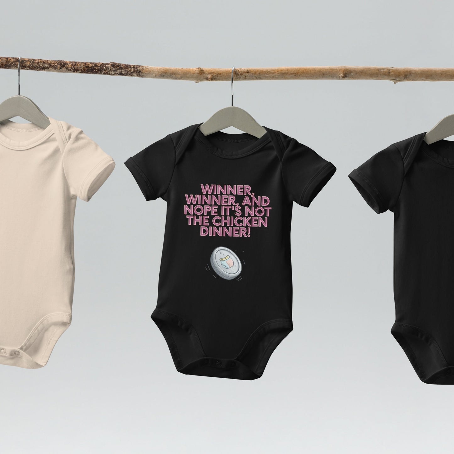 Organic cotton baby bodysuit - Winner, Winner, Nope Not the Chicken Dinner! | Unique Everyday Designz Home, Gifts & Apparel A Lid for Every Pot ~Everyday Designz~