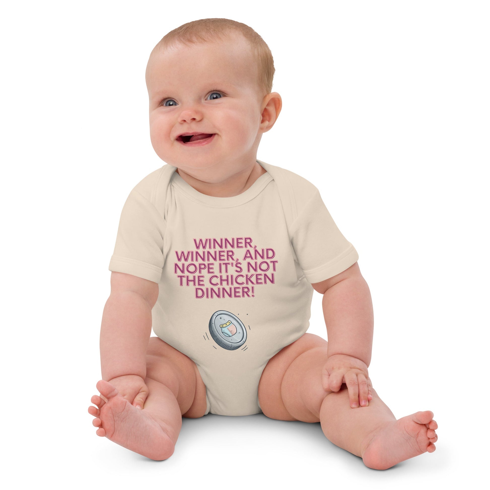 Organic cotton baby bodysuit - Winner, Winner, Nope Not the Chicken Dinner! | Unique Everyday Designz Home, Gifts & Apparel A Lid for Every Pot ~Everyday Designz~