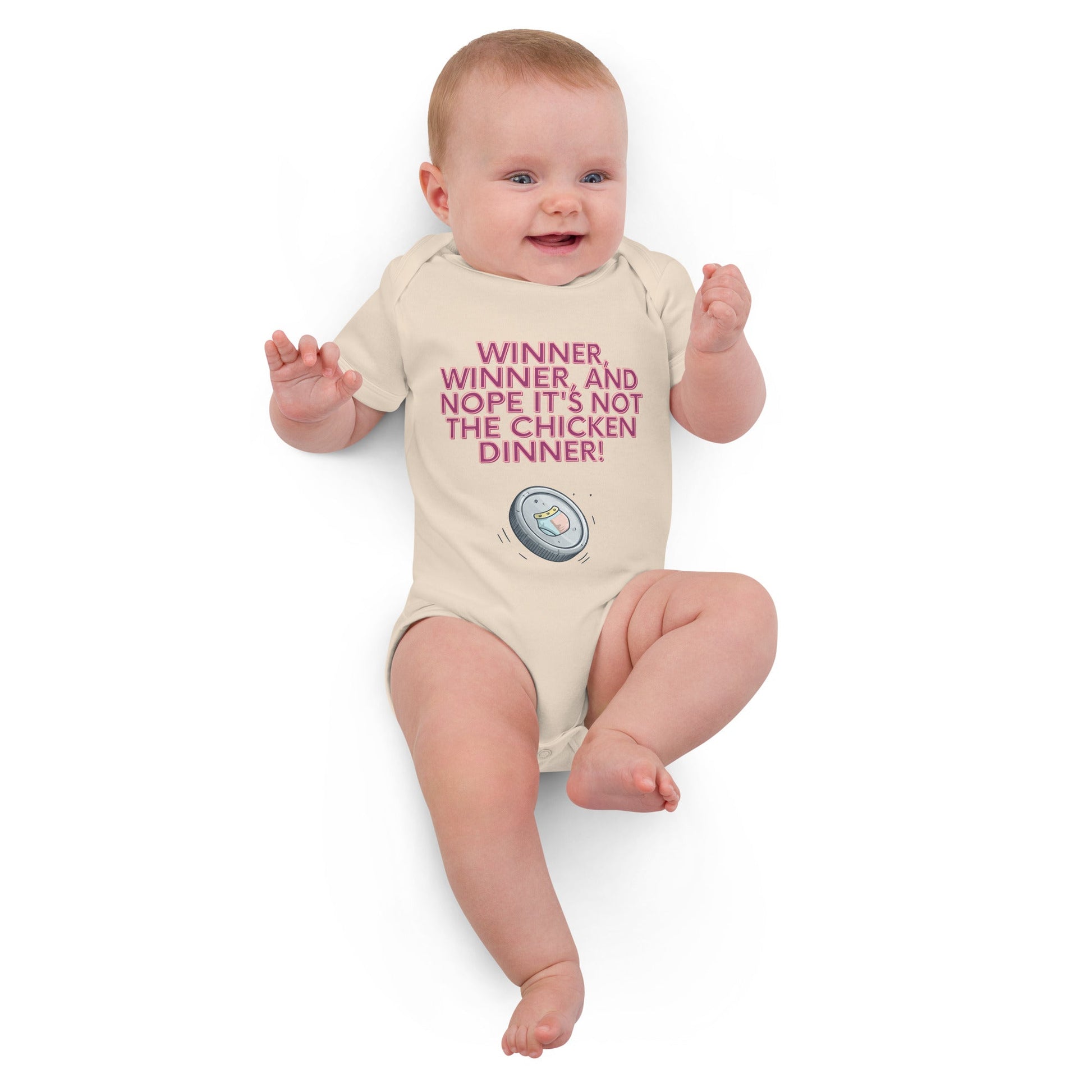 Organic cotton baby bodysuit - Winner, Winner, Nope Not the Chicken Dinner! | Unique Everyday Designz Home, Gifts & Apparel A Lid for Every Pot ~Everyday Designz~