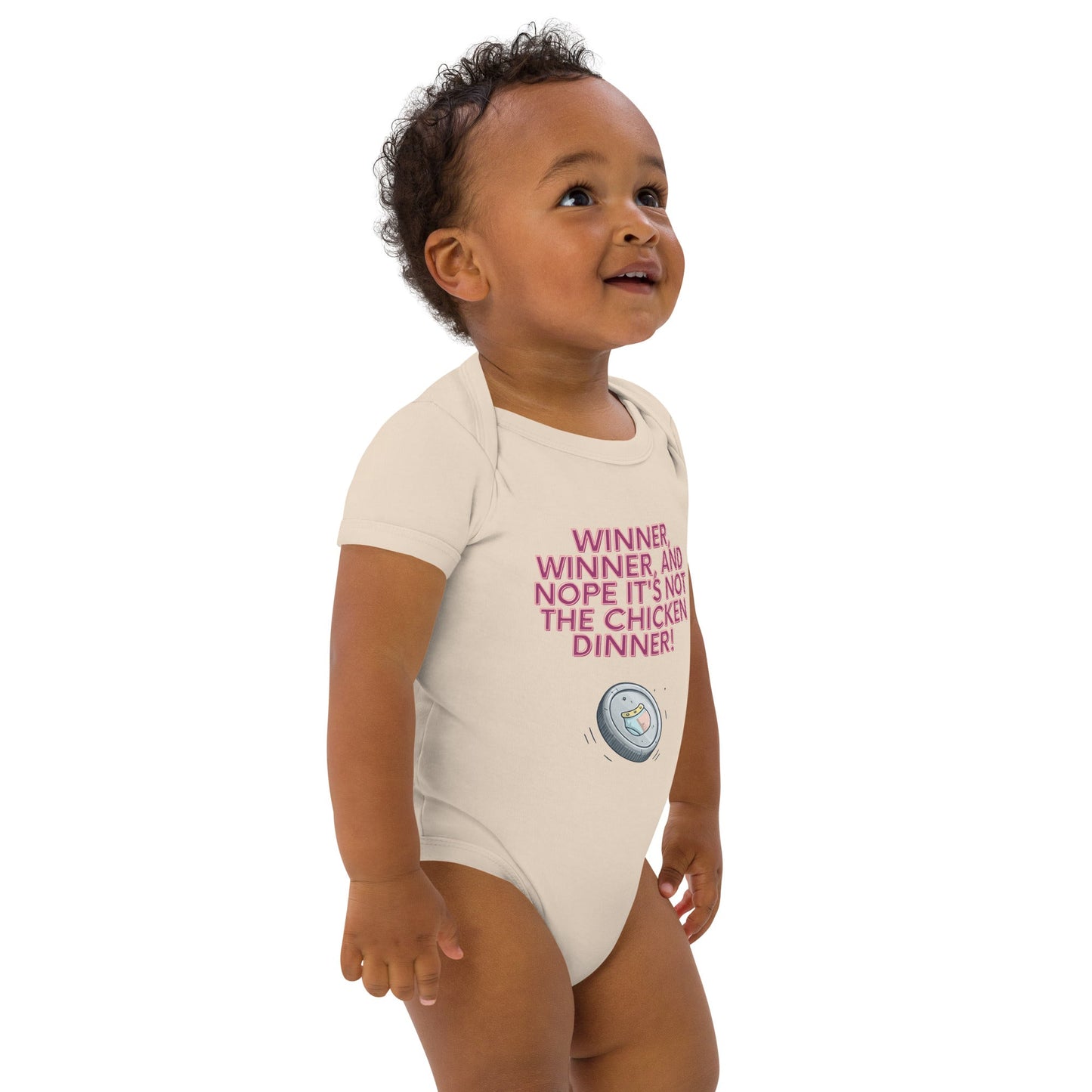 Organic cotton baby bodysuit - Winner, Winner, Nope Not the Chicken Dinner! | Unique Everyday Designz Home, Gifts & Apparel A Lid for Every Pot ~Everyday Designz~