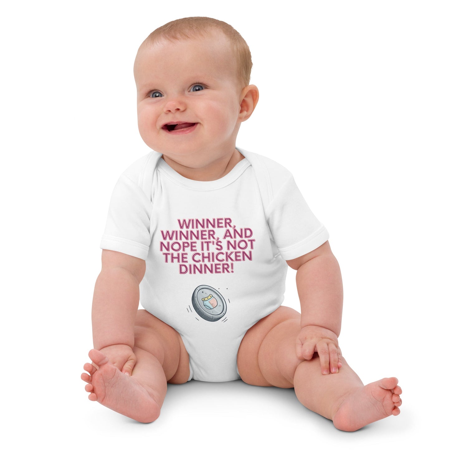 Organic cotton baby bodysuit - Winner, Winner, Nope Not the Chicken Dinner! | Unique Everyday Designz Home, Gifts & Apparel A Lid for Every Pot ~Everyday Designz~