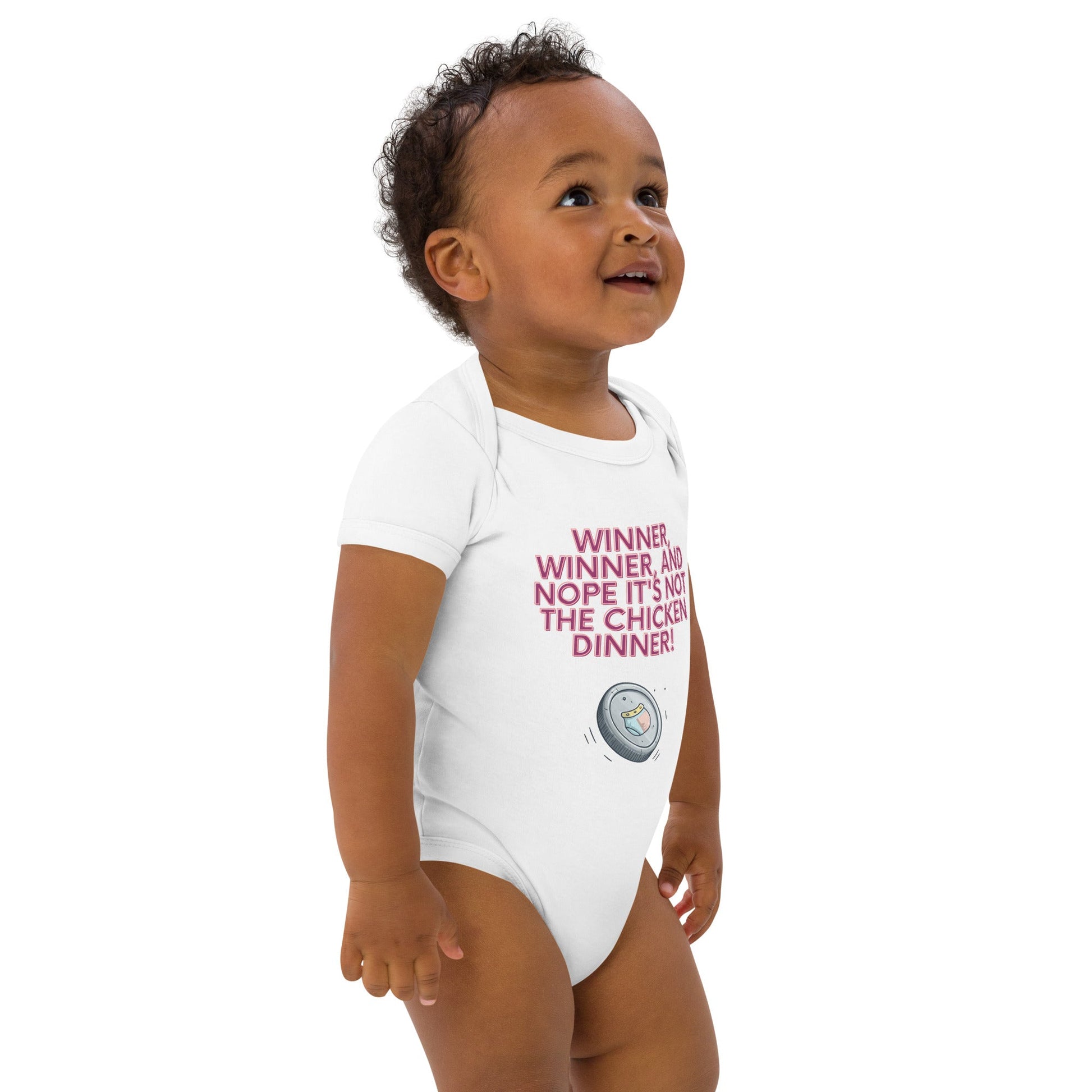 Organic cotton baby bodysuit - Winner, Winner, Nope Not the Chicken Dinner! | Unique Everyday Designz Home, Gifts & Apparel A Lid for Every Pot ~Everyday Designz~
