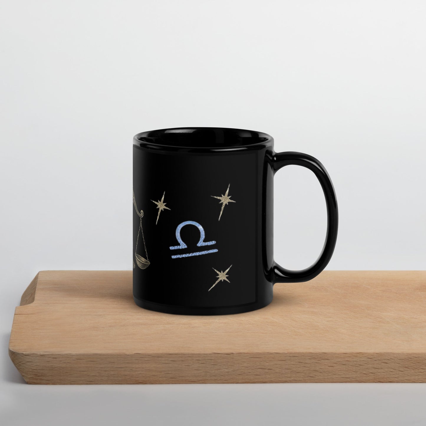 Zodiac Libra - Perfectly Unbalanced - Blue Lettering - 11oz and 15oz Black Glossy Mug A Lid for Every Pot ~ Everyday Designz ~