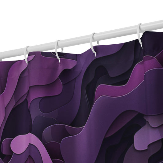 8k Purple Camouflage - Shower curtain A Lid for Every Pot ~ Everyday Designz ~