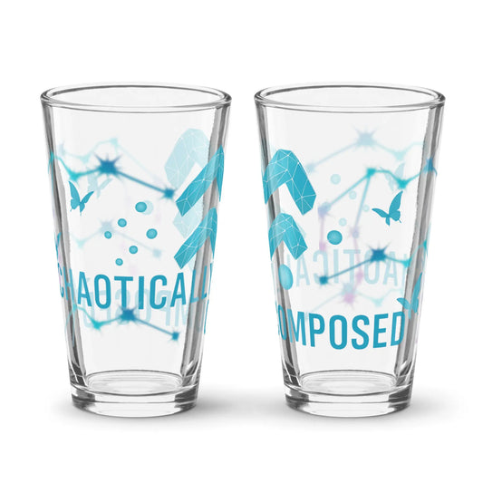 Zodiac Aquarius - Chaotically Composed - 16ozShaker pint glass A Lid for Every Pot ~ Everyday Designz ~