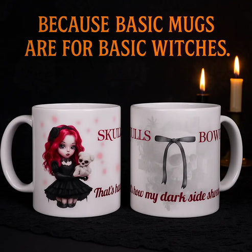 Gothic Jumbo Mug, 20oz - Perfect for Halloween, Coffee Lovers, or Dark Aesthetic Gift, Skulls, Unique Drinkware A Lid for Every Pot ~Everyday Designz~
