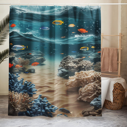 Durable Water Resistant Shower curtain - Oceanic | Unique Everyday Designz Home, Gifts & Apparel A Lid for Every Pot ~Everyday Designz~