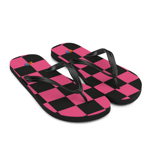 Pink and Black Checkered (Both Sides) Flip-Flops | Unique Everyday Designz Home, Gifts & Apparel A Lid for Every Pot ~Everyday Designz~