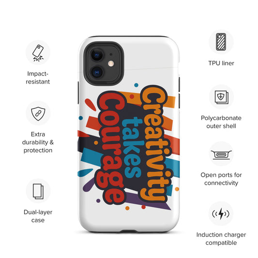 Creativity Takes Courage - Tough Case for iPhone® | Unique Everyday Designz Home, Gifts & Apparel A Lid for Every Pot ~Everyday Designz~