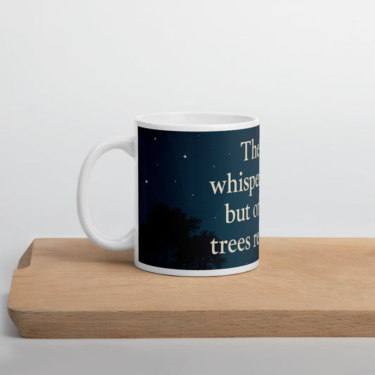 The Whispering Stars Quote on a White glossy mug | Unique Everyday Designz Home, Gifts & Apparel A Lid for Every Pot ~Everyday Designz~